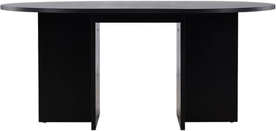Strada eetkamertafel Ø120cm. Met uittrek zwart.