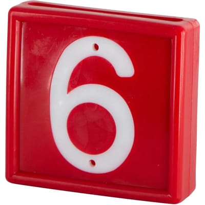 Genummerde markeerkraag om op de armband te schuiven Kerbl N°6 (x10)