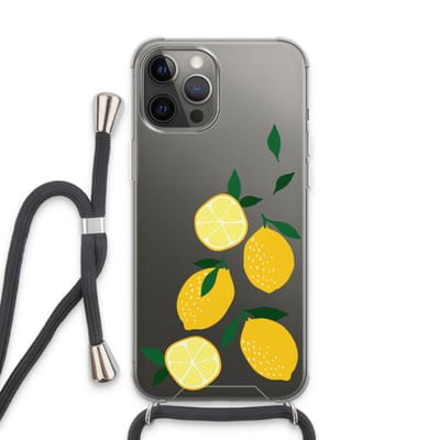 Case Company® - Hoesje met koord geschikt voor iPhone 13 Pro Max hoesje met Koord - You're my lemon - Telefoonhoesje met Zwart Koord - Bescherming aan alle Kanten en Over de Schermrand