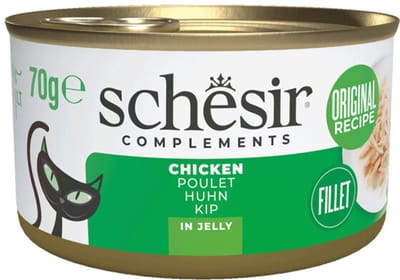 Schesir Complementary Kattenvoer Kip in Gelei - 12 x 70 gr - Voordeelverpakking