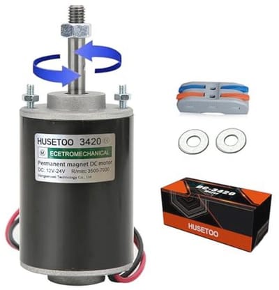 Stille DC-Motor 12V/24V voor Doe-Het-Zelf Projecten – Hogekoppel en Hoogtoerental