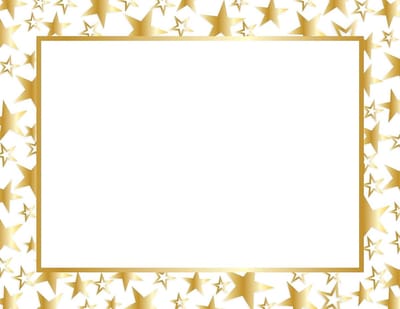 Leuke papieren. Twinkle Gold Folie certificaat, 21,6 x 27,9 cm, 50 stuks (2014025)