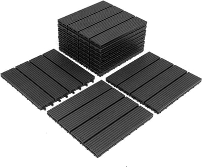 WPC Terras Tegels Hout Composiet 30x30 cm - Kliksysteem voor Balkon, Tuin & Patio | Eenvoudig te Leggen