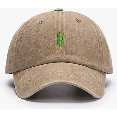 Mini Cactus Vintage Zachte Baseballpetten Mannen Vrouwen Gewassen Pet Sport Vissen Papa Vizier Zomer Herfst Mode Pet Adjustable beige
