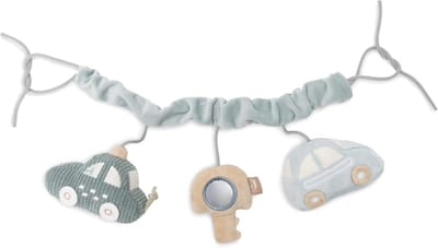 Baby kinderwagenketting - Speelgoed ketting - Kind vermaken - Drie leuke hangers - 60 cm lang - Meerdere kleuren