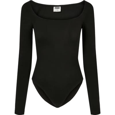 Urban Classics - Organic Longsleeve Bodysuit - XS - Zwart