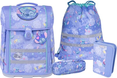 McNeill Schooltas Ergo Perfecto Disney Schoolbag Set 5-delig Stitch II Paars
