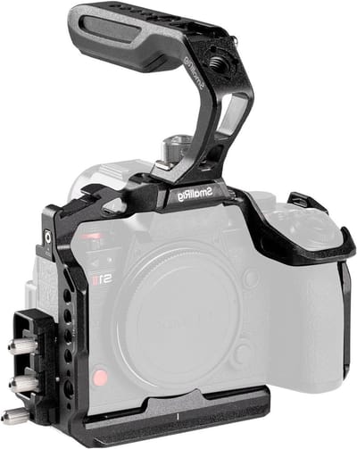 Complete Beschermcase Set voor Panasonic S1R II/S1 II/S1 IIE met Handvat, Kabelklem en Snelle Ontgrendelplaat, Inclusief Koudschoenbevestiging en Riemlussen - Ideaal voor Fotografie en Videografie
