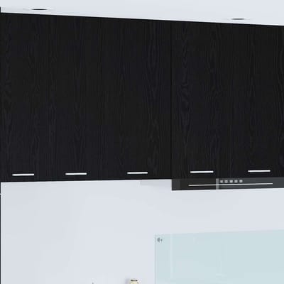 vidaXL - Hangkast - Zwart - Eiken - en - Wit - 40 - x - 31 - x - 80 - cm - Bewerkt - hout