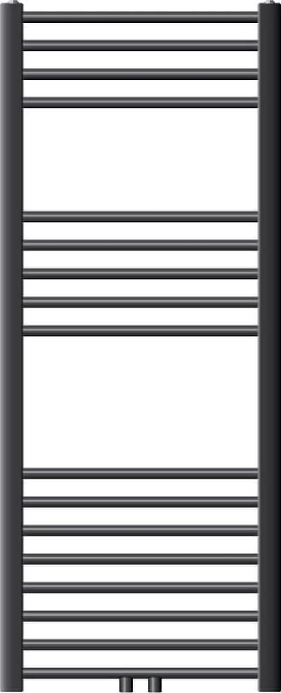 Badkamer radiator middenaansluiting 500x1200 mm antraciet recht incl. montagemateriaal LuxeBath
