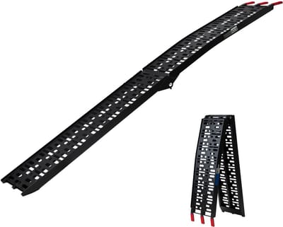 TRUTZHOLM - 1 x Oprijplaat - Inklapbaar - 228 cm - 340 kg - Zwart - Geperforeerd - Motorfietsramp - Aluminium