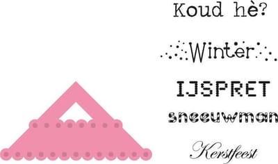 Marianne Design Collectables Snij en Embosstencil - Hoekje en wintertekst - NL