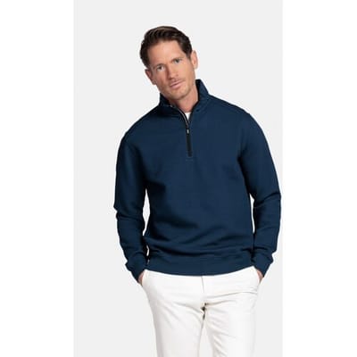 Baileys – Heren Trui – Half Zip Sweater – Jacquard Sweatshirt – Donkerblauw - 613133-69