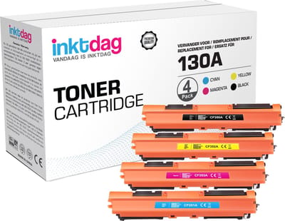 Inktdag huismerk Toner cartridge compatible met HP 130a CF350a, CF351a, CF352a ,CF353a voor HP Color Laserjet Pro MFP M176n, M177fw, M170 Series