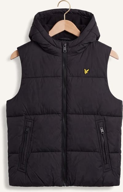 Lyle & Scott Fleece Lined Padded Gilet Jassen Jongens - Winterjas - Zwart - Maat 164/170
