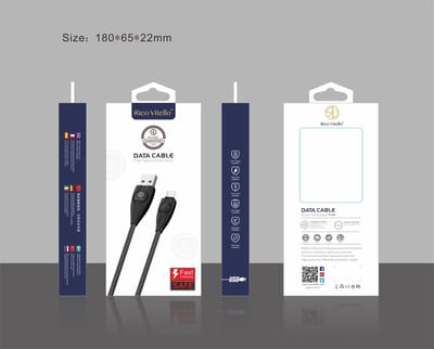 Type-C Rico Vitello snel oplaadkabel- datakabel naar USB, extra sterk 2 meter/ hoge kwaliteit/geschikt voor Samsung S8../S9../S10.., S20../S21..A serie/ Huawei/HTC/Nokia Lumia/LG/ Xiaomi Mi met Type-C oplaadpoort Wit