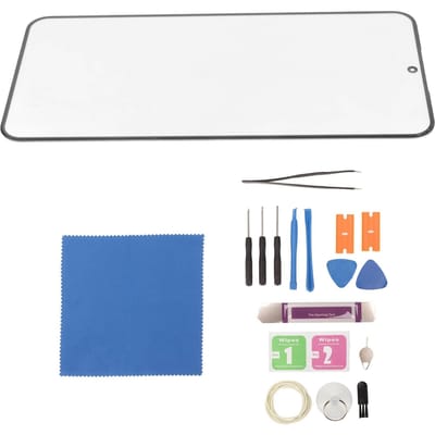Telefoon Voorscherm Zwart Glas met Professionele Gereedschappen Telefoon Voorkant Buitenscherm Paneel voor Galaxy S22+Plus 5G blue