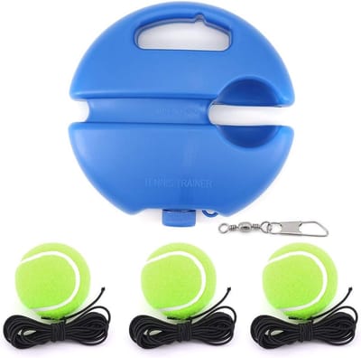 Tennis Trainer Self-Study Rebound Player - Trainer Skirting Board - 3 Training Balls - Verbeter je Tennisvaardigheden