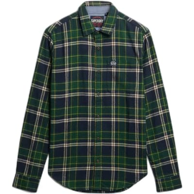 Superdry - Katoenen Lumberjack Overhemd met Lange Mouwen - Heren - Lange mouwen shirts