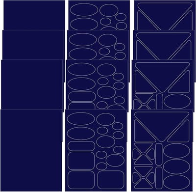 12 Stuks Waterdichte Patches voor Donsjassen en Kleding, Zelfklevende Reparatie Patches voor Tenten, Paraplu's en Slaapzakken