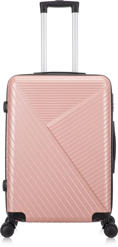 Ibiza Reiskoffer M - 65L - 66x43x24 cm - Lichtgewicht Harde Koffer - Met Ingebouwd TSA Slot - Voor Vliegtuig en Vakanties - Rose goud