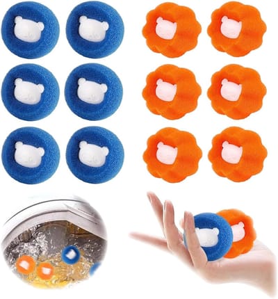 12 Pcs Lint Balls - Washing Machine Pet Hair Remover - Lint Ball voor het Verwijderen van Dierenharen en Lint in de Wasmachine