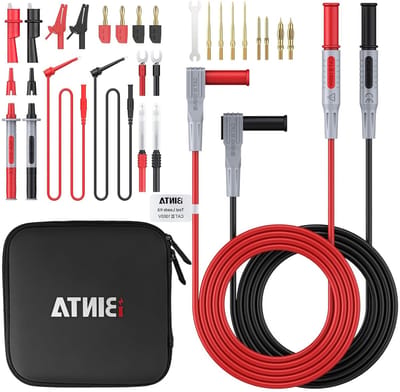 Multimeter Meetleidingen Kit - Testkabels Sondes - Elektrisch Testen - 28 Delig - 1000 V - Zwart