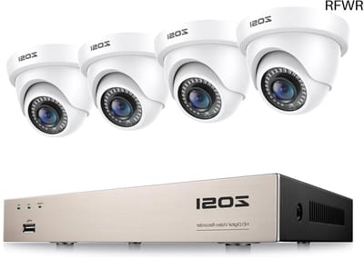 RFWR® 1080P Buiten Beveiligingscamera Set met 4 Dome Camera's en Nachtzicht