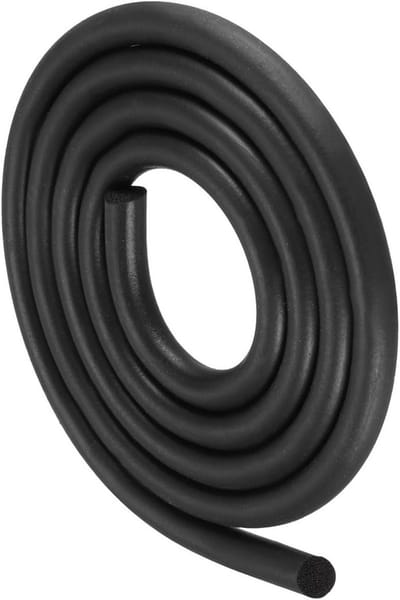 Foam Rubber Weerbestendige Dichtstrips 7mm Diameter x 2m Lengte - EPDM Rubber, Ronde Dichtstrips voor Deuren en Raamafdichting, Zwart
