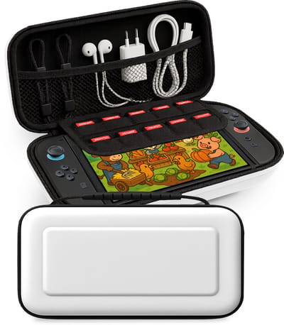 Hoes Geschikt voor Nintendo Switch 2 Case Hoesje - Bescherm Hoes Geschikt voor Nintendo Switch 2 Hoes Hard Cover - Wit