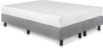 Boxspring Student Basic Lichtgrijs - 120x190 cm - Pocket matras 7-zones