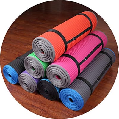 Multifunctionele 10 mm extra dikke hoge dichtheid anti-slip oefening Pilates yogamat met draagriem