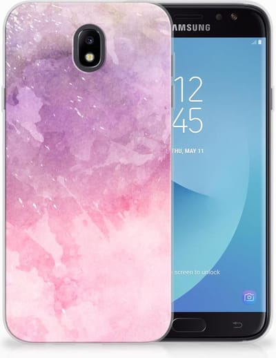 Hoesje maken Samsung Galaxy J7 2017 | J7 Pro Pink Purple Paint