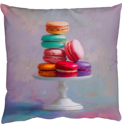 Sierkussens - Kussentjes Woonkamer - 50x50 cm - Macarons - Schaal - Pastel - Kleurrijk