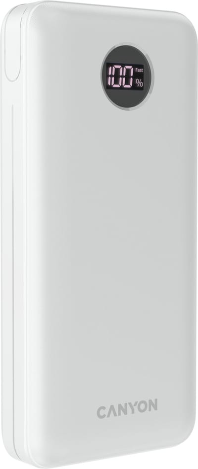 CANYON PB 2002 Powerbank LED-display & 22.5W Snelladen – 20000mAh – Wit