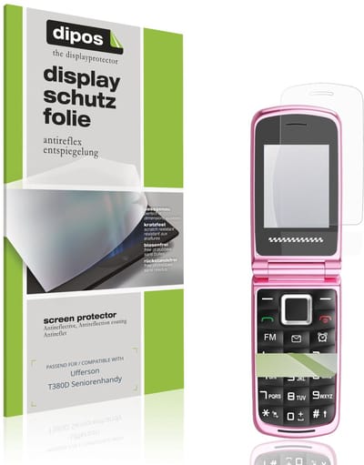 dipos – 4x Matte Beschermfolie geschikt voor Ufferson T380D Seniorenhandy | Krasbestendige & antireflecterende Screenprotector Ultra-Thin