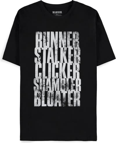 The Last Of Us - Run Stalk Click Shamble Bloat Heren T-shirt - S - Zwart