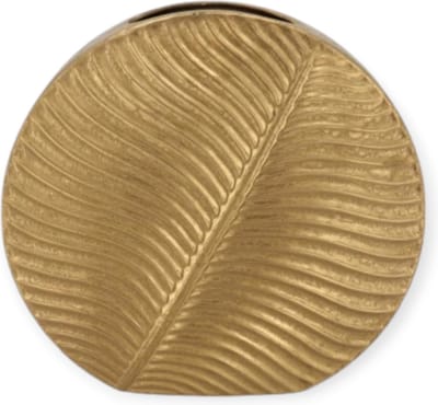 Daan Kromhout - Vaas - Inga - Leaf - Goud - Rond - 33x12x31cm - Keramiek