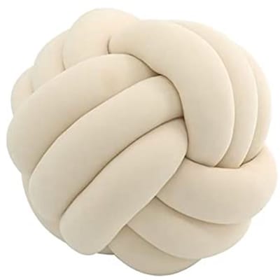 Decoratief Knoopkussen voor de Bank - Beige 27 cm - Stijlvol en Uniek