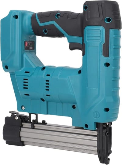 Draadloze Spijkerpistool - Elektrisch Nietpistool - Houtbewerking Projecten - Borstelloze Motor - 200 Spijkers Inbegrepen - Turkoois