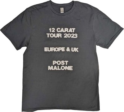 Post Malone - Butterfly Logo 2023 Tour Heren T-shirt - S - Zwart
