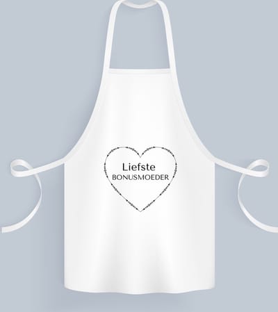 Akyol - liefste bonusmoeder Keukenschort - Mama - de liefste bonusmoeder - moeder cadeautjes - moederdag - verjaardag - geschenk - kado - moeder artikelen - 82 bij 71 cm