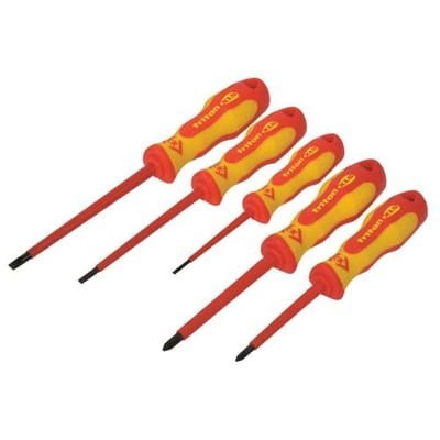C.K Triton XLS Schroevendraaierset VDE 5-delig Plat, Kruiskop Phillips
