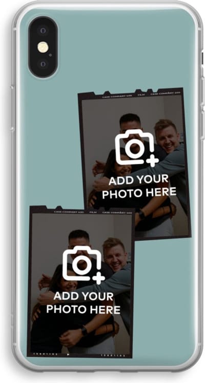 Gepersonaliseerd - Case Company® - Hoesje geschikt voor iPhone X hoesje - Polaroid Zwart - Soft Cover Telefoonhoesje - Bescherming aan alle Kanten en Schermrand