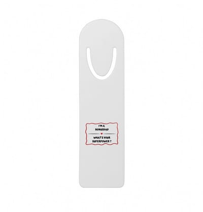 Hacebo® - I'm a bonusdad what's your superpower? metalen boekenlegger - Papa - super bonusvader - vader cadeautjes - vaderdag - verjaardag - geschenk - kado Bladwijzer boekenleggers - 12.7 cm x 3.2cm