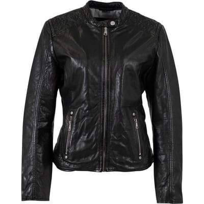 Mauritius Lederen jas - MWMabou - S tot XL - voor Vrouwen - zwart