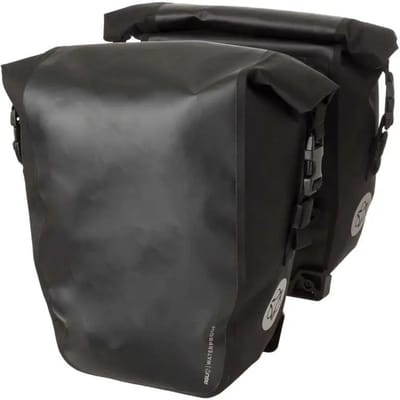 AGU Clean - Dubbele Fietstas - 34L - Waterdicht - MIK Systeem - Click'nGo Swinglock - Zwart - Gerecycled Polyester