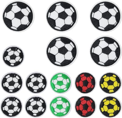 Emblemen voor Strijken en Borduren, 16 Stuks Sport Patches voor Kleding, Reparatie van Gaten in Jassen, Jeans en Rugzakken, Creatieve DIY Projecten