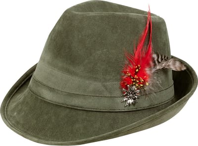 Oktoberfest hoed - Tiroler outfit - Verkleedaccessoires - Suède - Groen