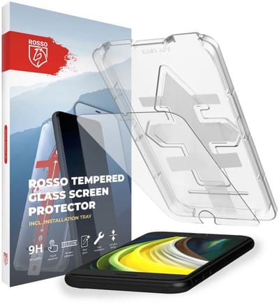Rosso Screen Protector Geschikt voor Apple iPhone SE 2020 / 2022 | Gehard Glas | Case Friendly | Met Installatietray | Eenvoudige montage